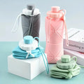 Foldable Silicone Water Bottle (600ML) – Leakproof, Lightweight & Travel-Friendly