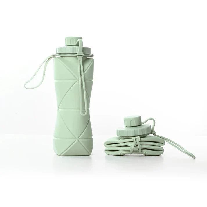 Foldable Silicone Water Bottle (600ML) – Leakproof, Lightweight & Travel-Friendly